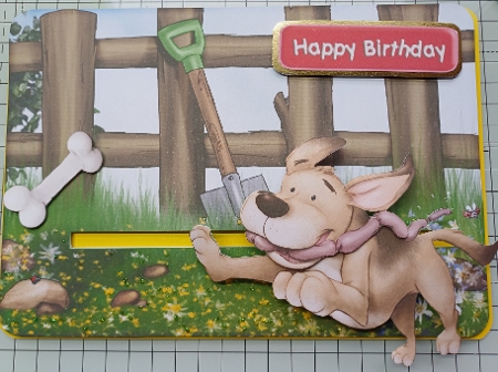 Puppy Love Rufus Slider Card by Michelle Sharpe