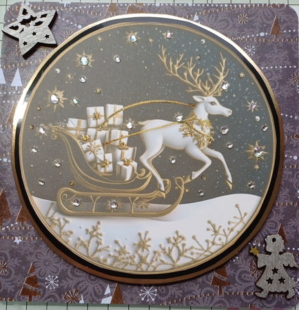 Black and Gold Christmas Card Toppers by Michelle Sharpe
