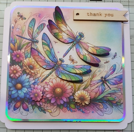 Dragonfly Stained Glass Card Toppers by Michelle Sharpe