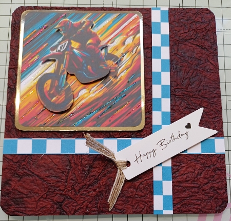 Birthday Male Motorbike Quick Card III by Michelle Sharpe