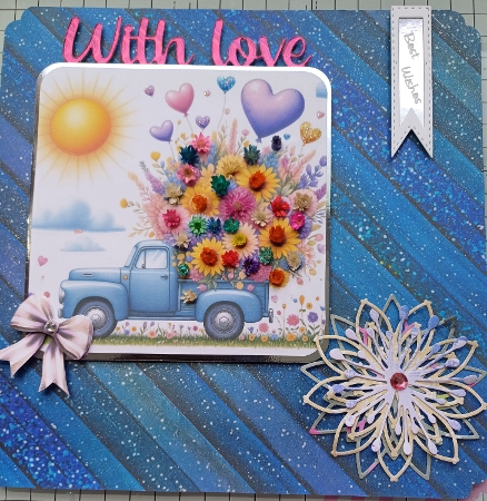 Glitter Stripes Paperpack in Sky Blue - Mix 1 by Michelle Sharpe