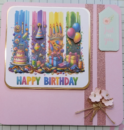 Happy Birthday Brushstroke Card Toppers by Michelle Sharpe