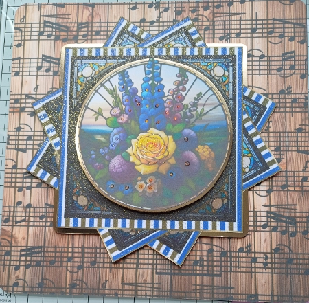 twisted frame stain glass topper  by Michelle Sharpe