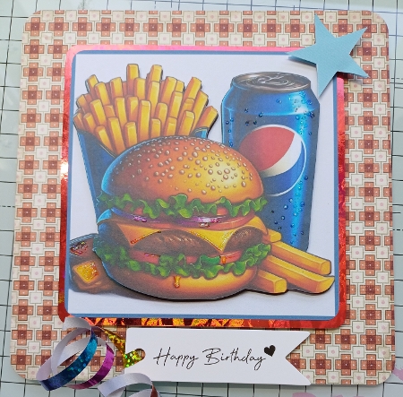 Burgers, Fries, and Soda Toppers. by Michelle Sharpe