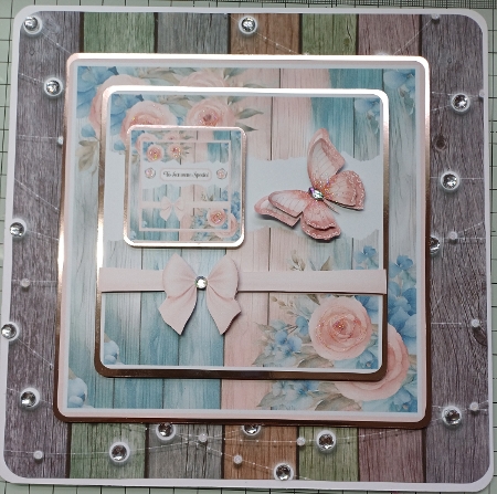 Blue & Pink Floral 1  by Michelle Sharpe