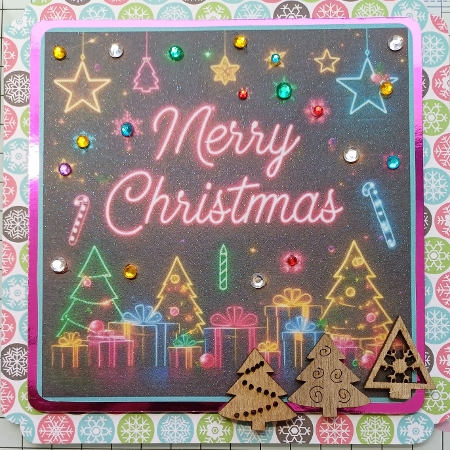 Merry Christmas Neon Toppers. by Michelle Sharpe