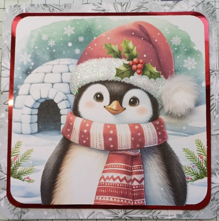 6x6 Christmas Penguins 1 by Michelle Sharpe