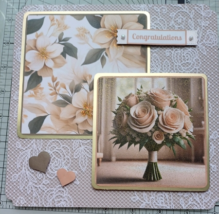 White Lace with Roses Backgrounds-Dusty by Michelle Sharpe