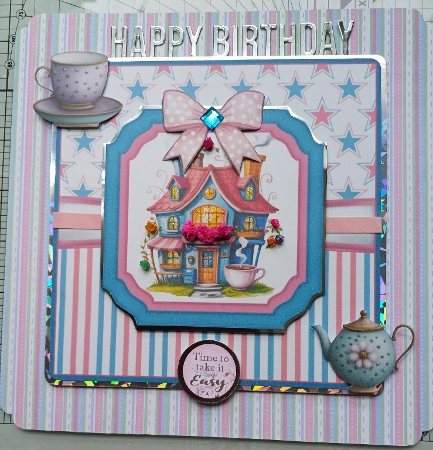 TeaPot Houses 1 Card Fronts 6x6 by Michelle Sharpe