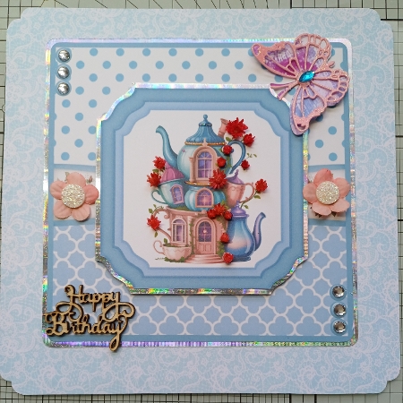 TeaPot Houses 2 Card Fronts 6x6 by Michelle Sharpe