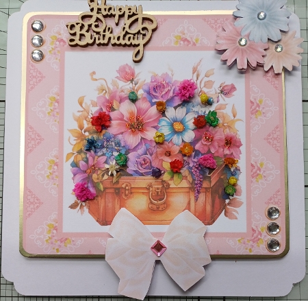 Flower Boxes Card Front 5x7 by Michelle Sharpe