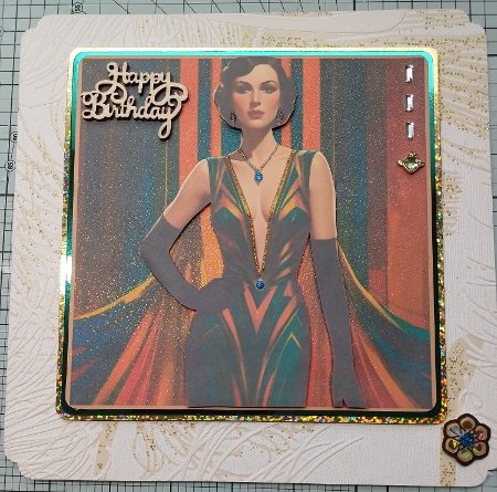 Art Deco Birthday. 5 X 7 Card Front. by Michelle Sharpe