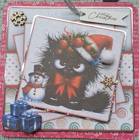 Angry Cat  Mini Kit 7X7 by Michelle Sharpe