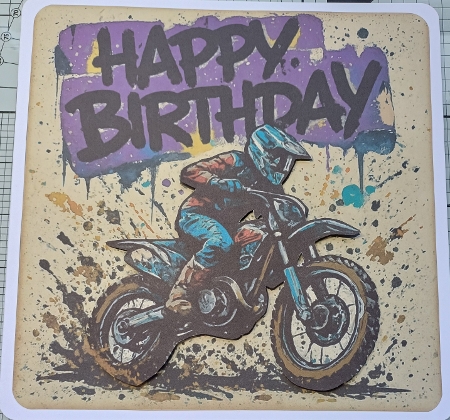 Dirt Bike Birthday Quick Card 2 by Michelle Sharpe