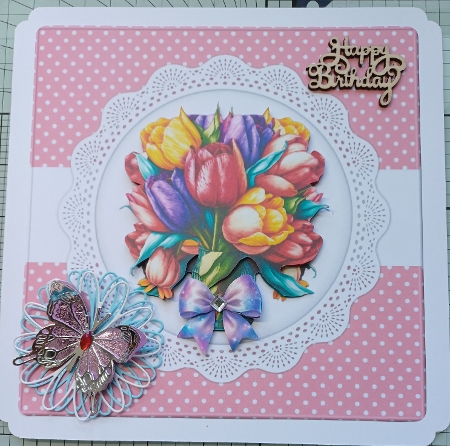 Tulips Arrangement  7x7 Quick Card by Michelle Sharpe