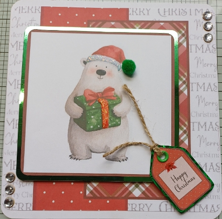 A Christmas Polar Bear - 8x8 Card Fronts by Michelle Sharpe