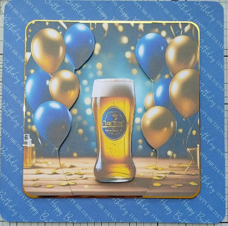 Birthday Beer  5 X 7 Card Front. by Michelle Sharpe
