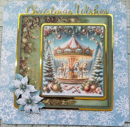 Soft Blue and White Christmas A4 by Michelle Sharpe
