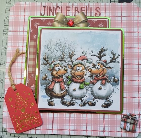 Christmas Reindeer #1 Mini Kit 7x7 by Michelle Sharpe