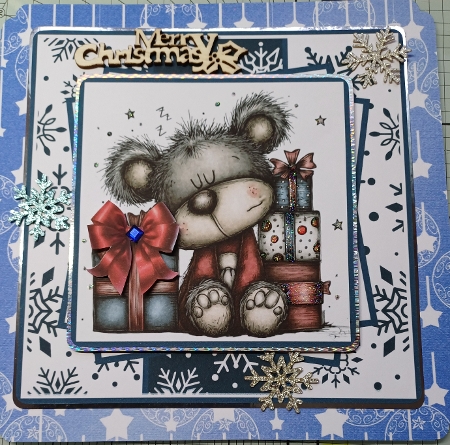 Christmas Teddy #4 Mini Kit 7x7 by Michelle Sharpe