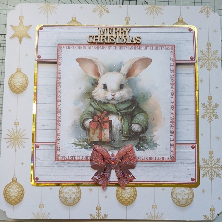 Winter Rabbit Cut-out Front Card Mini Kit by Michelle Sharpe