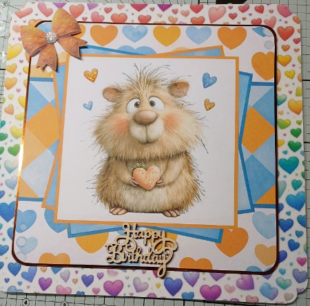 NEW POEM CARD . Cute Gerbil. Full 9 piece matching kit by Michelle Sharpe