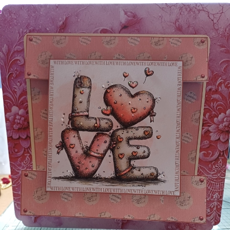 Valentine Love Cut-out Front Card Mini Kit  by Michelle Sharpe