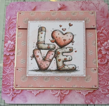 Valentine Love Cut-out Front Card Mini Kit  by Michelle Sharpe