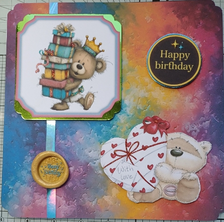 Cute Birthday Bear Toppers & Sentiments Kit 4 by Michelle Sharpe
