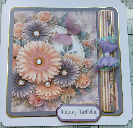 Gerbera Floral Birthday 7 x 7 Card by Michelle Sharpe