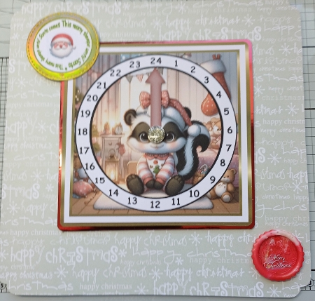 advent clock card wrap the chipmunk by Michelle Sharpe
