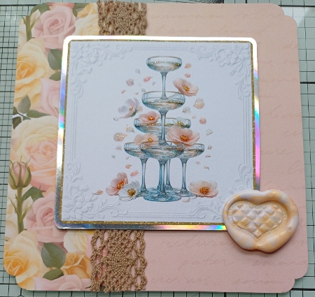 Petals & Champagne 5 Toppers & Sentiments by Michelle Sharpe