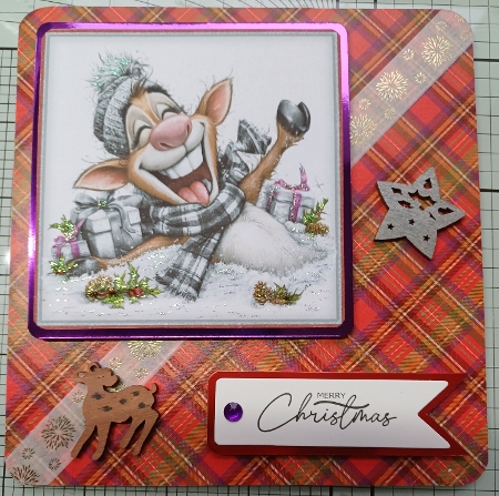Cute Christmas Reindeer Toppers & Sentiments Kit 1 by Michelle Sharpe