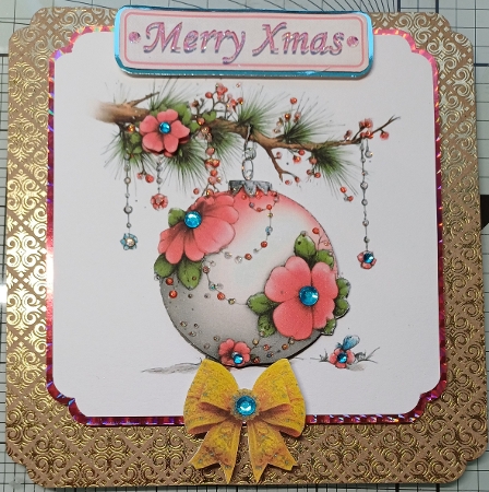 Luxury Christmas Ornament Card Toppers by Michelle Sharpe