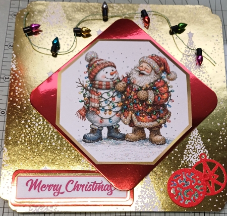 Santa & Snowmen Octagonal Toppers by Michelle Sharpe