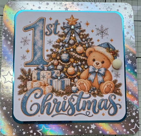 Baby`s First Christmas Card Toppers by Michelle Sharpe
