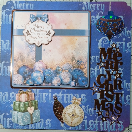 Pretty Blue Christmas Sparkle by Michelle Sharpe
