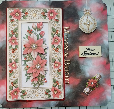 Luxury Red & Cream Poinsettia 3D Card Kit – Elegant Layered Christmas Design by Michelle Sharpe