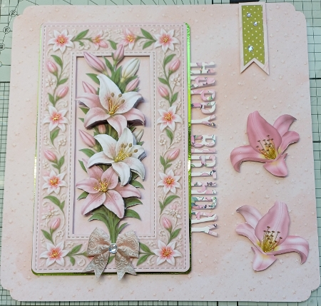 Elegant Pink & White Lily 3D Card Kit – Luxury Layered Floral Design for Any Occasion Featured Gallery Photo