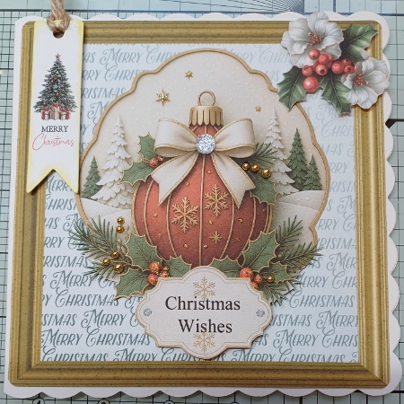 Christmas Baubles Card 3 by Michelle Sharpe