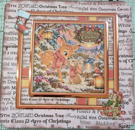 Christmas Bambi - Mini Kit 6x6 by Michelle Sharpe