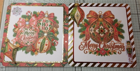 Christmas Ornaments Card Toppers by Michelle Sharpe