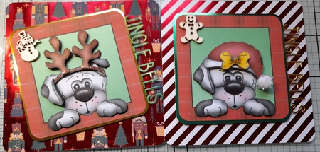 Puppy Christmas Toppers by Michelle Sharpe