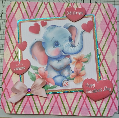 Christmas Argyle Pink Insert by Michelle Sharpe