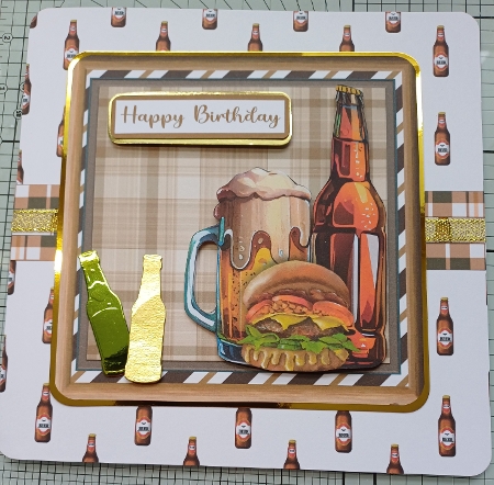 Beer Bottles Backing Paper by Michelle Sharpe