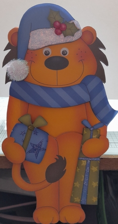 3D on the Shelf Card Kit - Christmas Lloyd Lion by Michelle Sharpe