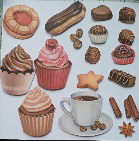Watercolor Sweet Treats Cut-Outs by Michelle Sharpe