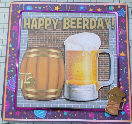 HAPPY BEERDAY - A4 SHEET QUICK CARD by Michelle Sharpe