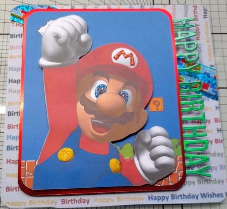 Super Mario A5 Decoupage by Michelle Sharpe