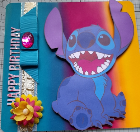 Stitch from Lilo and Stitch A5 Quick Card by Michelle Sharpe
